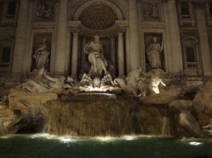 The Trevi Fountain at night