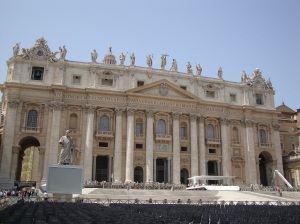 The St Peter's Basilica from outside